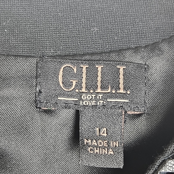 G.I.L.I. (Got It Love It) Women Striking Black Faux Top Size 14 - Picture 7 of 10